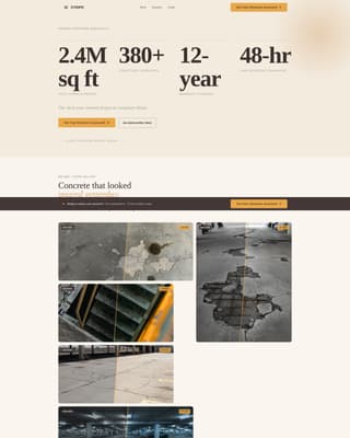 Parking Structure Construction Specialist Professional Website Template