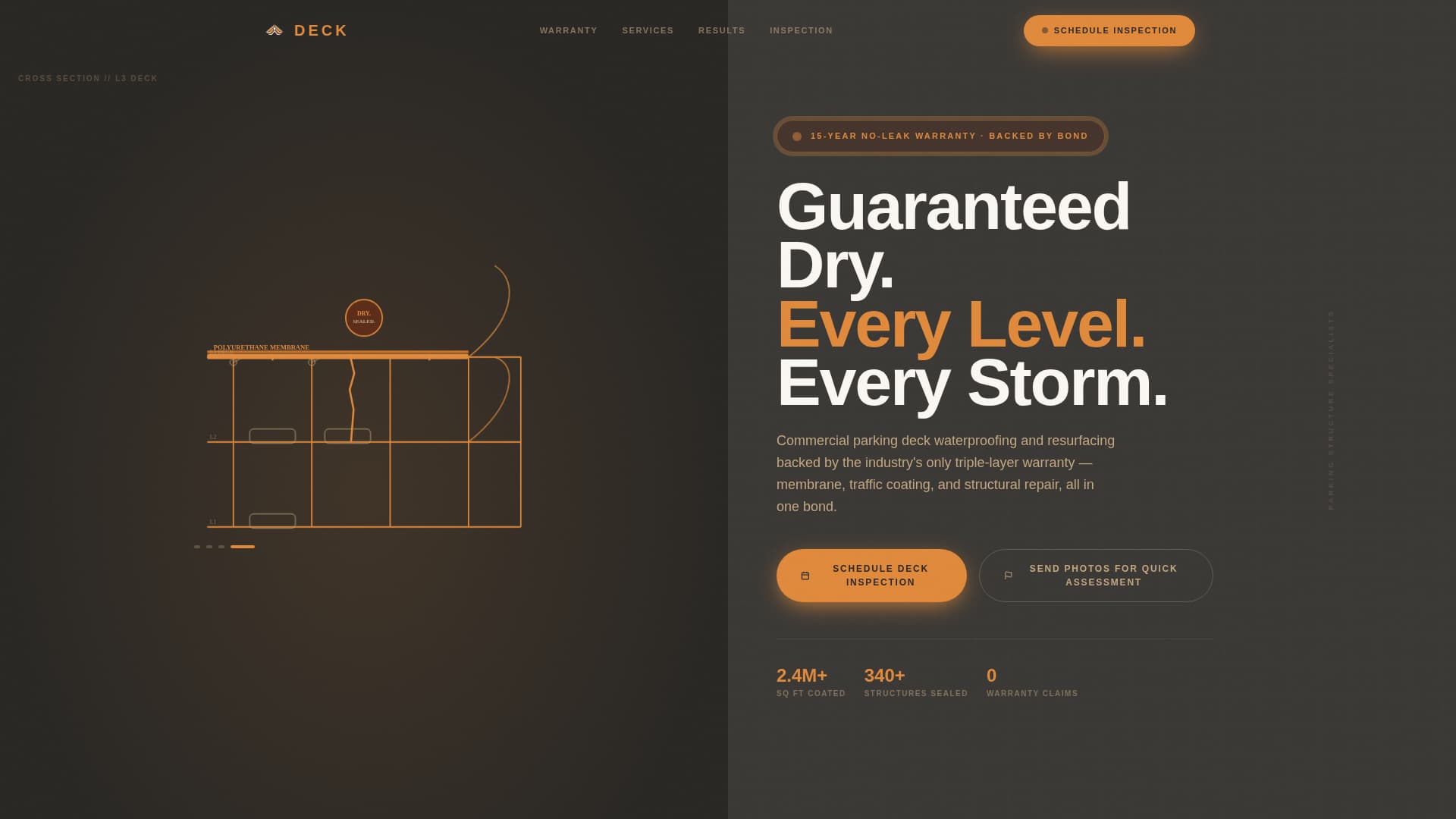 Parking Structure Construction Booking Website Template