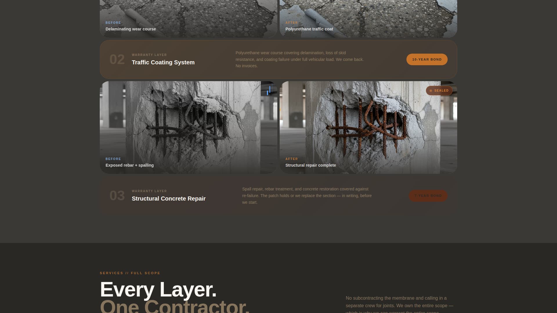 Parking Structure Construction Booking Website Template