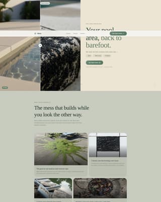 Pool Area Renovation Specialist Booking Website Template