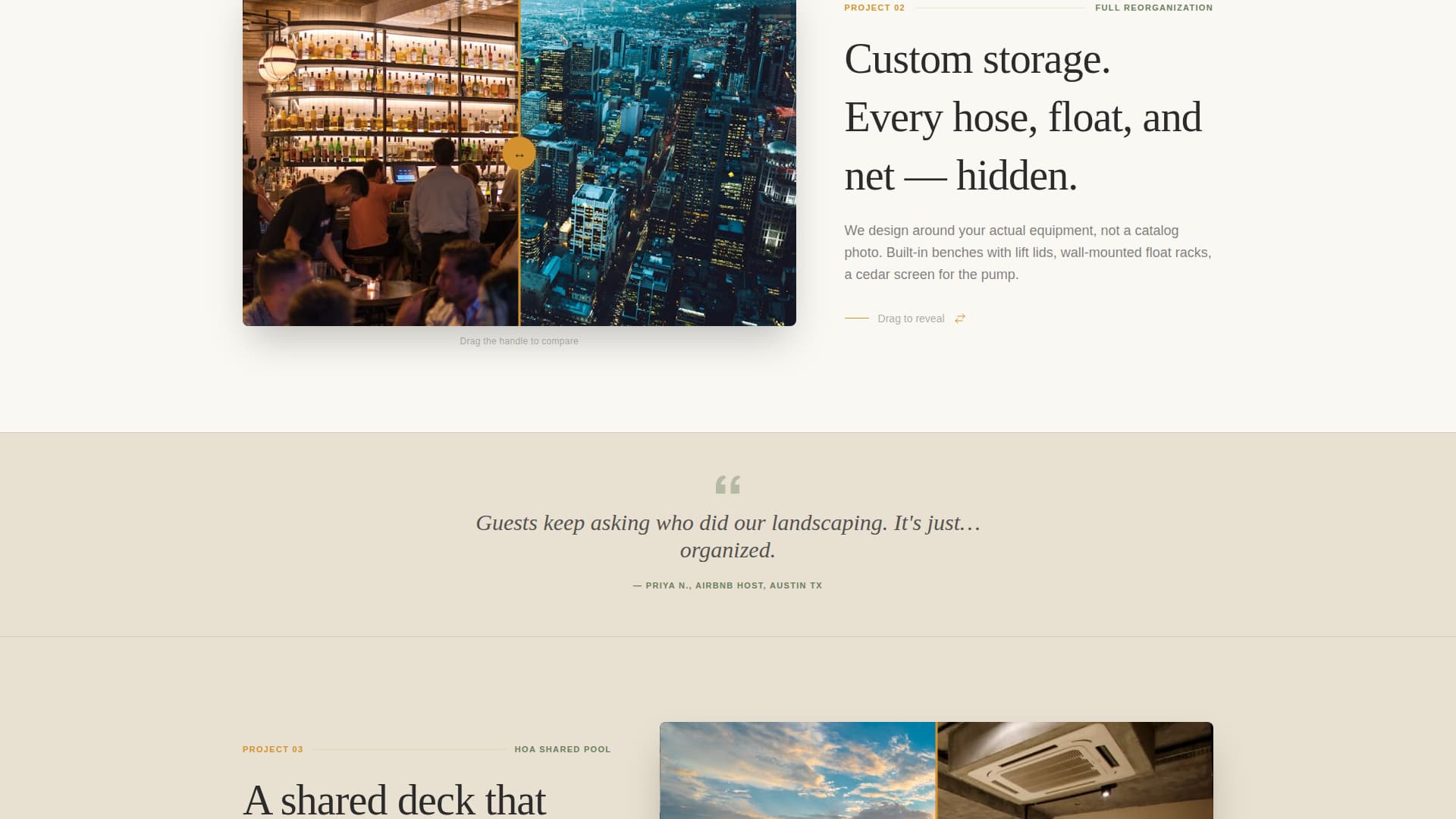 Pool Area Renovation Specialist Professional Website Template