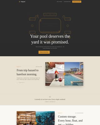 Pool Area Renovation Specialist Professional Website Template
