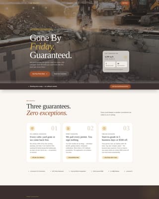 Demolition & Site Work Pricing Website Template