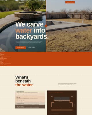 Pool & Spa Specialist Professional Website Template