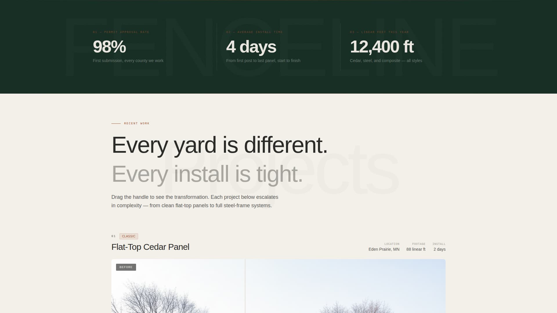 Fencing & Gate Installation Booking Website Template