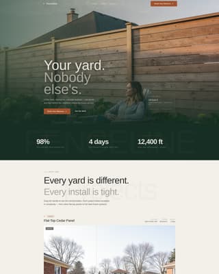 Fencing & Gate Installation Booking Website Template
