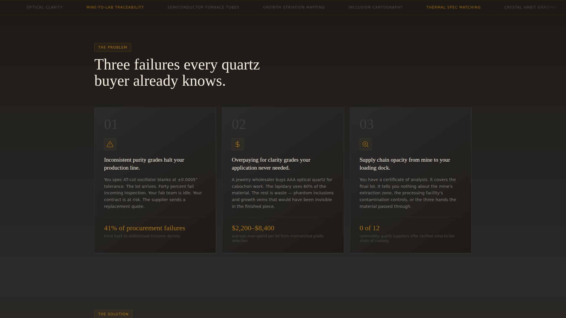 Quartz Products & Specialist Booking Website Template