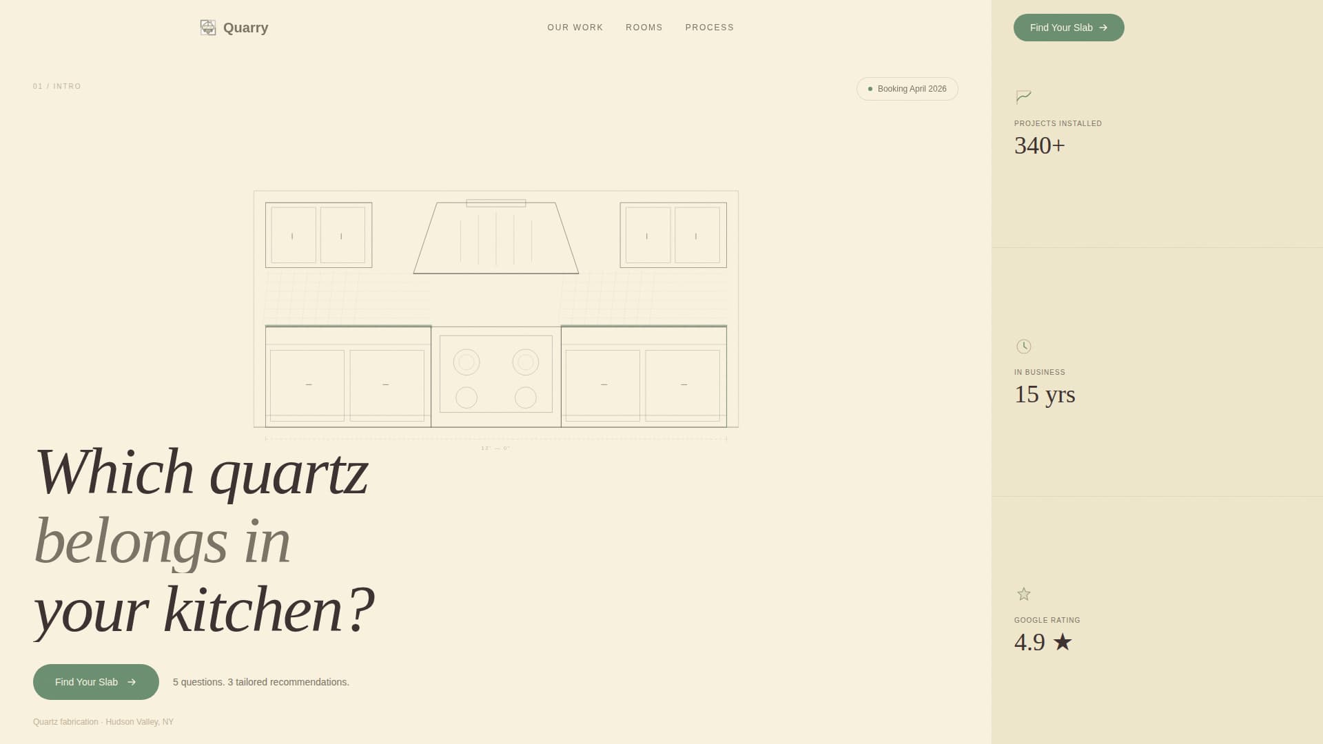 Quartz Products & Booking Website Template
