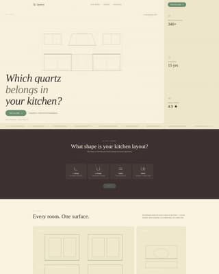 Quartz Products & Booking Website Template