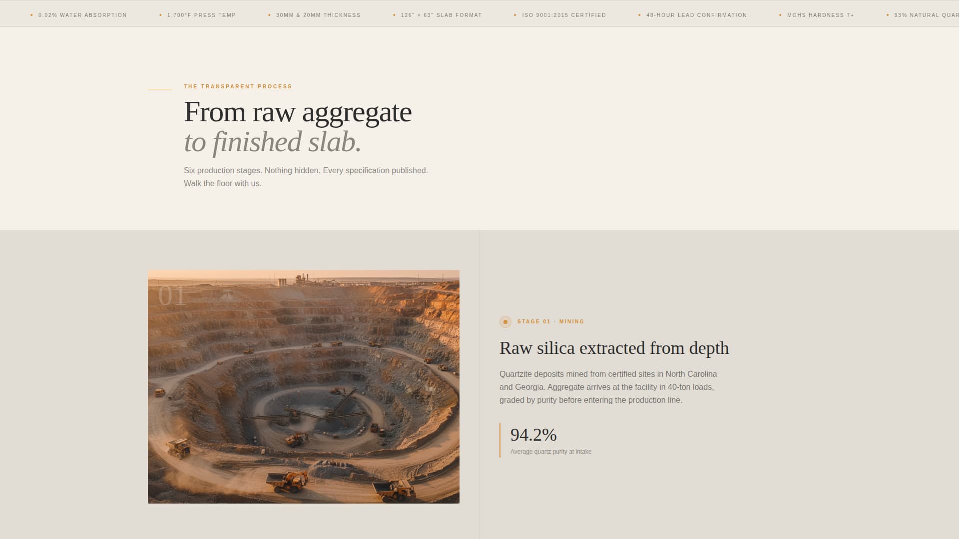 Quarry - Premium Manufacturer Landing Page Template