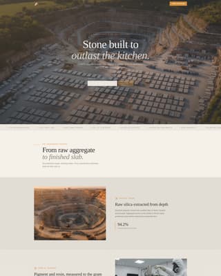 Quarry - Premium Manufacturer Landing Page Template