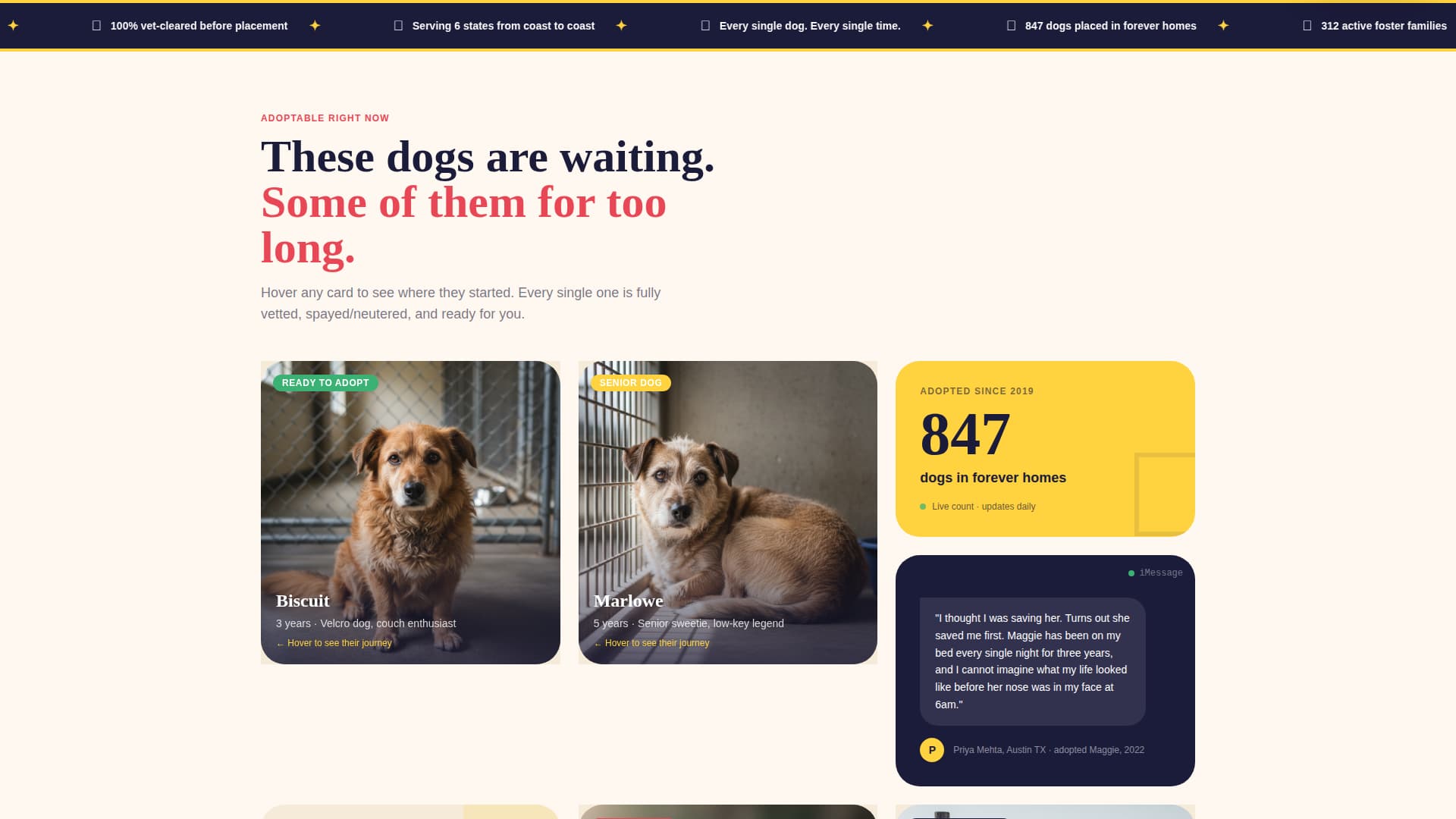 Hearth - Joyful Rescue Landing Page Template