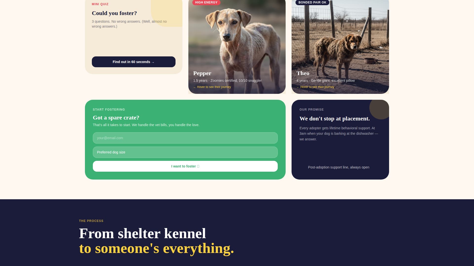 Hearth - Joyful Rescue Landing Page Template