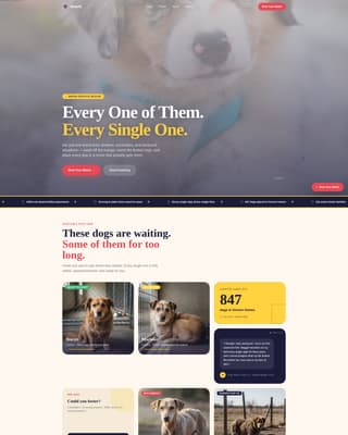 Hearth - Joyful Rescue Landing Page Template