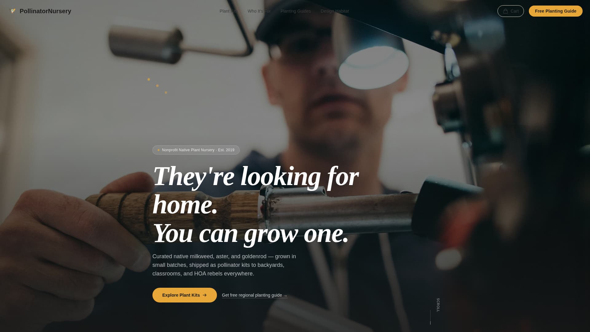 Flutter - Enchanting Pollinator Landing Page Template
