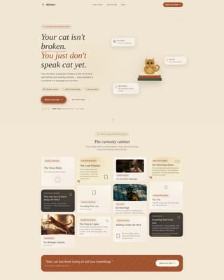Cat Specialist Booking Website Template