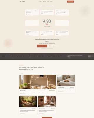 Lodge - Trusted Catboarding Landing Page Template