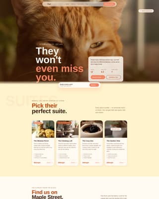 Cat Booking Website Template