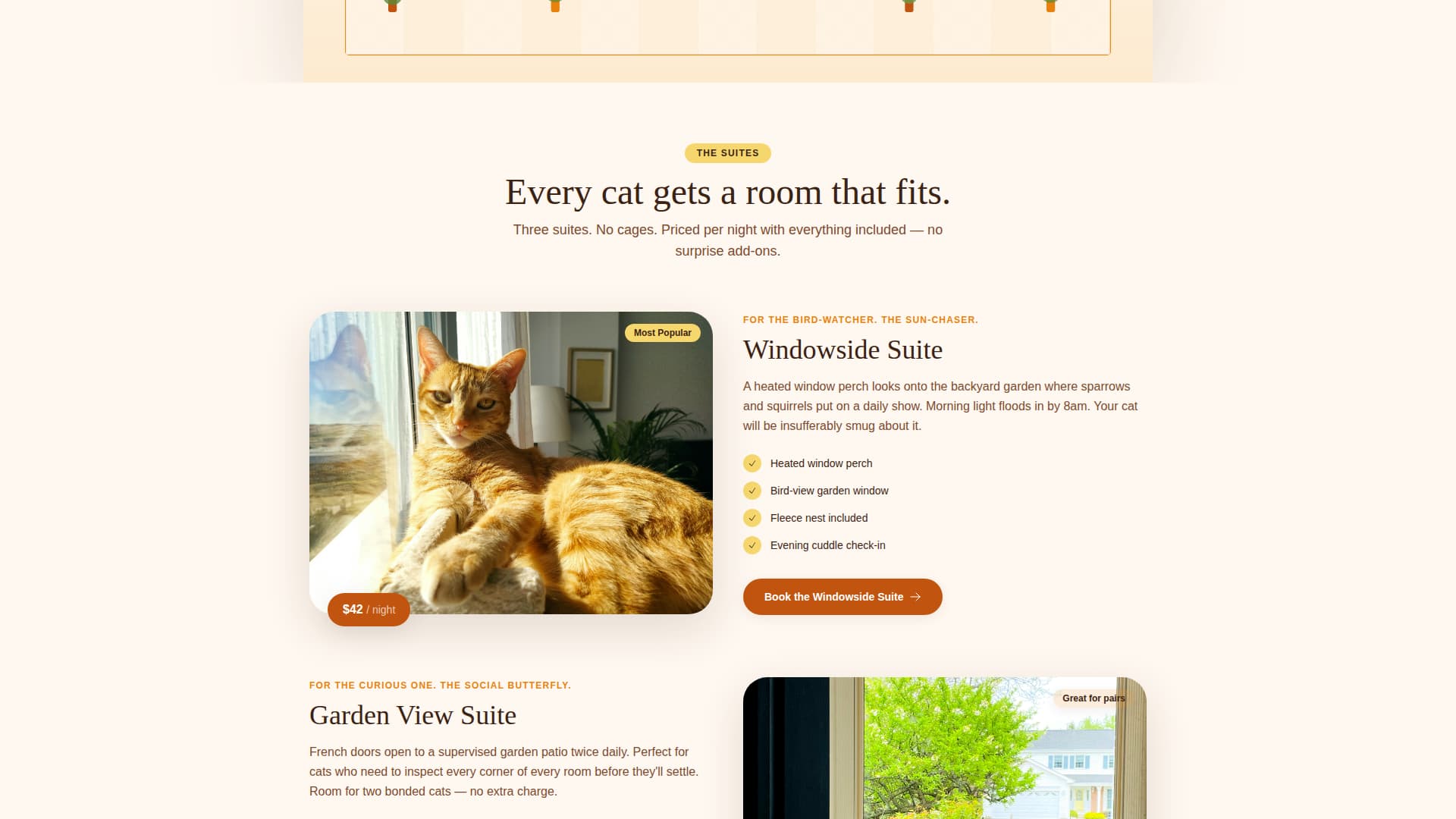 Cattery - Cozy Catboarding Landing Page Template
