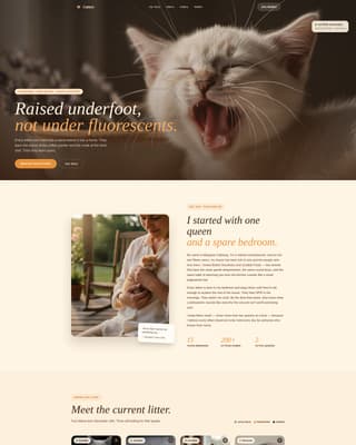 Cattery - Artisan Breeder Landing Page Template
