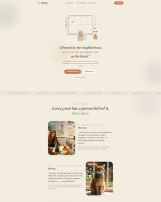Whiskers - Charming Cataccessories Landing Page Template