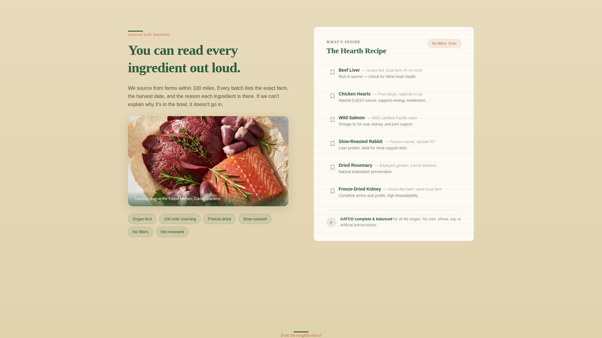 Kibble - Wholesome Catfood Landing Page Template