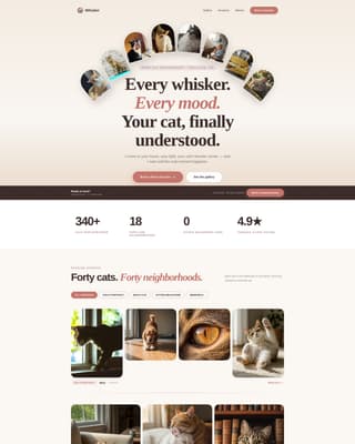 Cat Advanced Booking Website Template