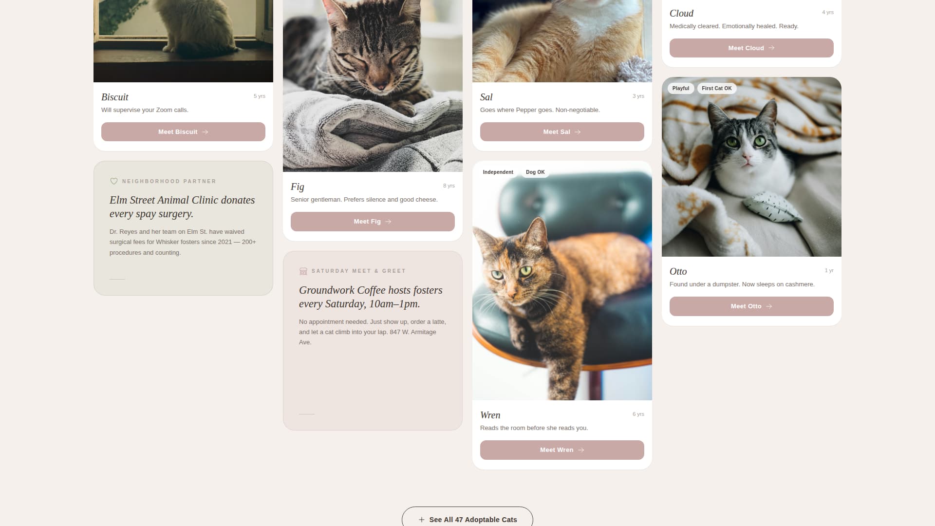 Whisker - Heartwarming Adoption Landing Page Template