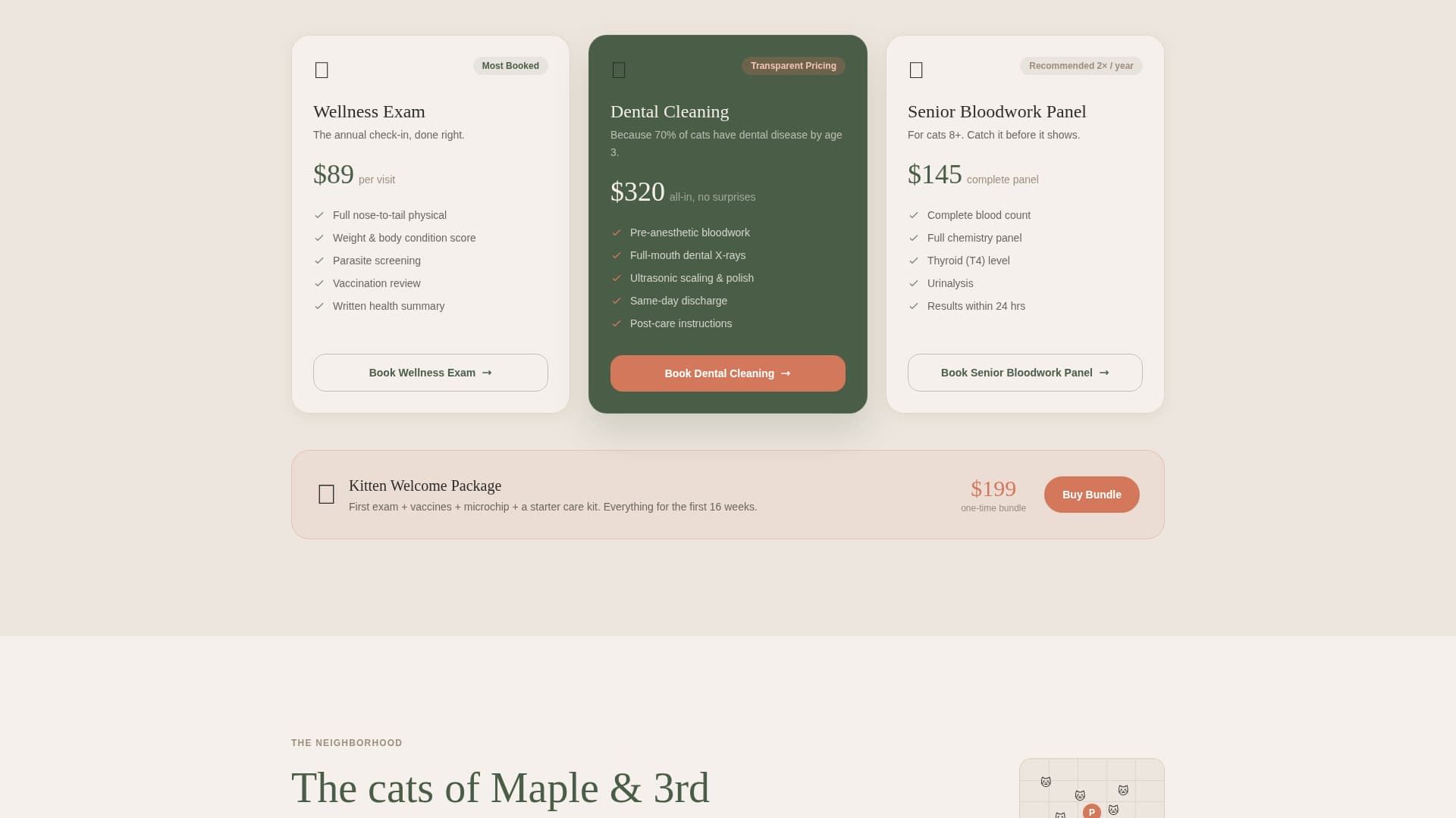 Purr - Serene Veterinary Landing Page Template