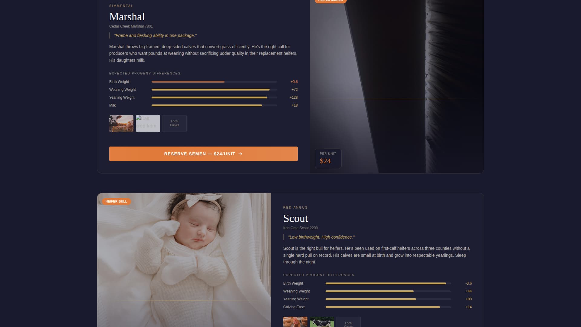 Livestock & Farm Animal Pricing Website Template