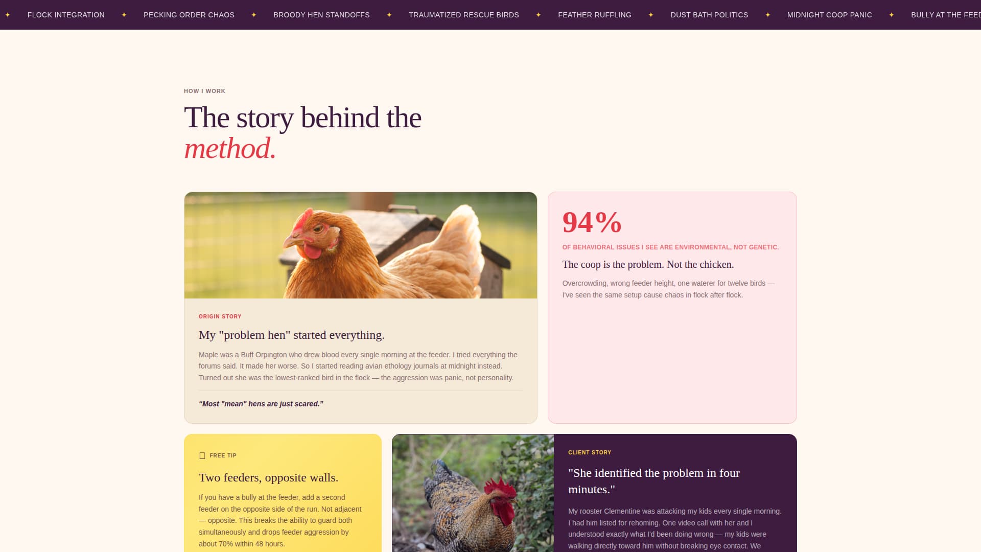 Chicken & Poultry Booking Website Template