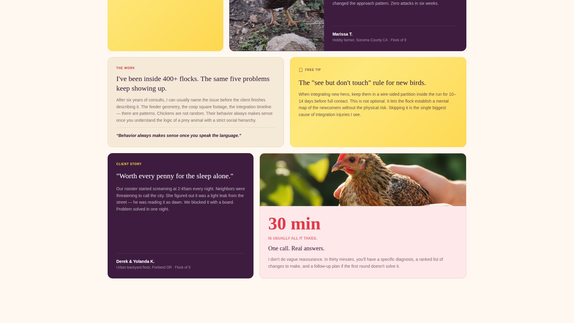 Chicken & Poultry Booking Website Template