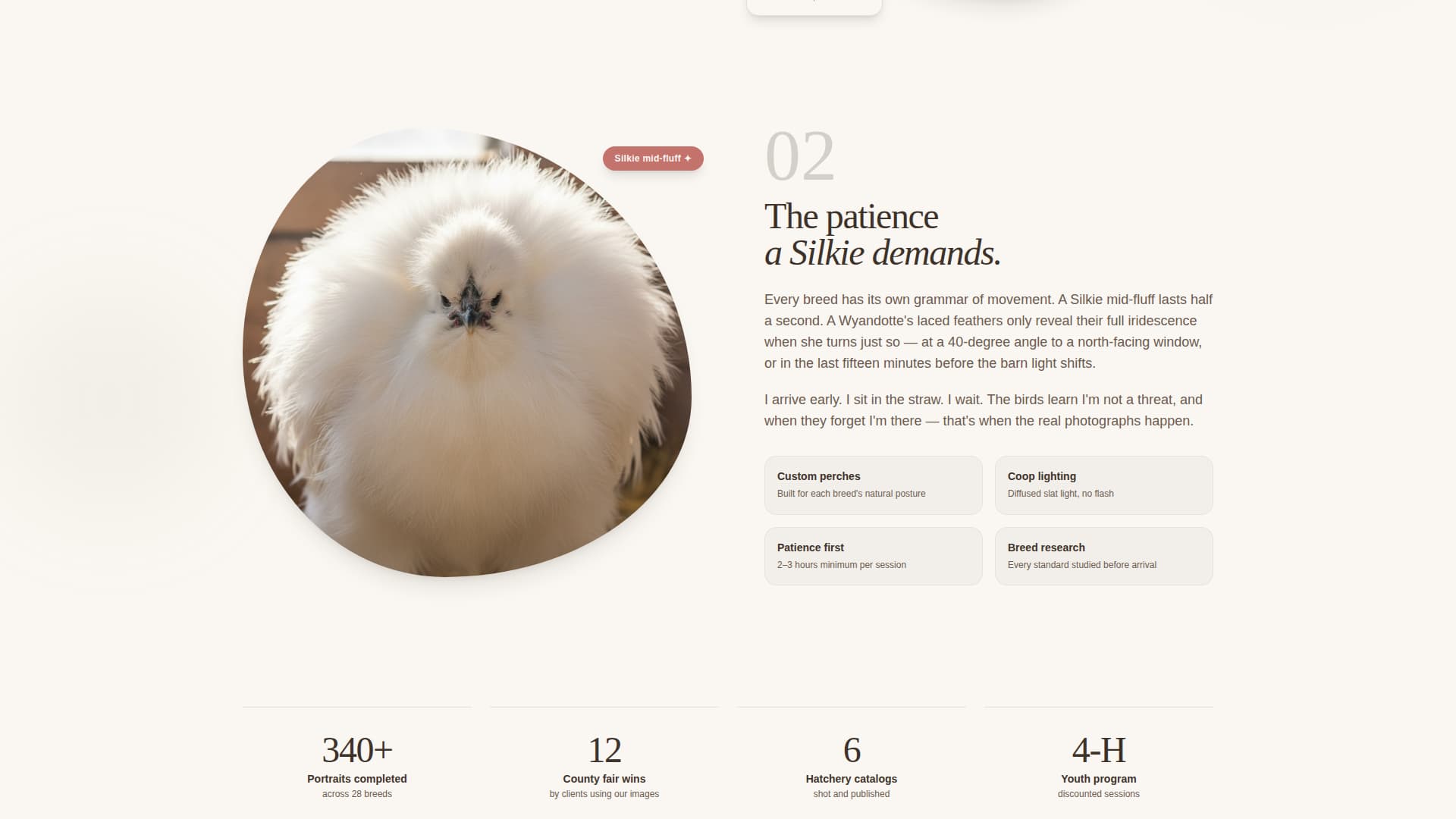 Chicken & Poultry Specialist Booking Website Template