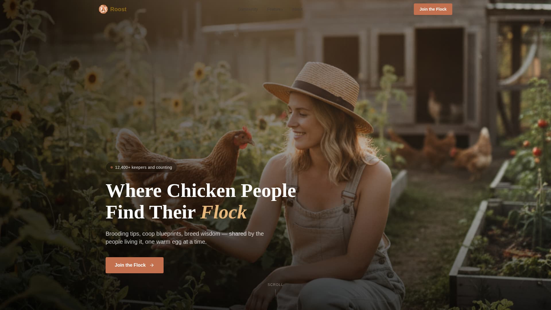 Roost - Thriving Poultry Landing Page Template