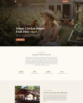 Roost - Thriving Poultry Landing Page Template