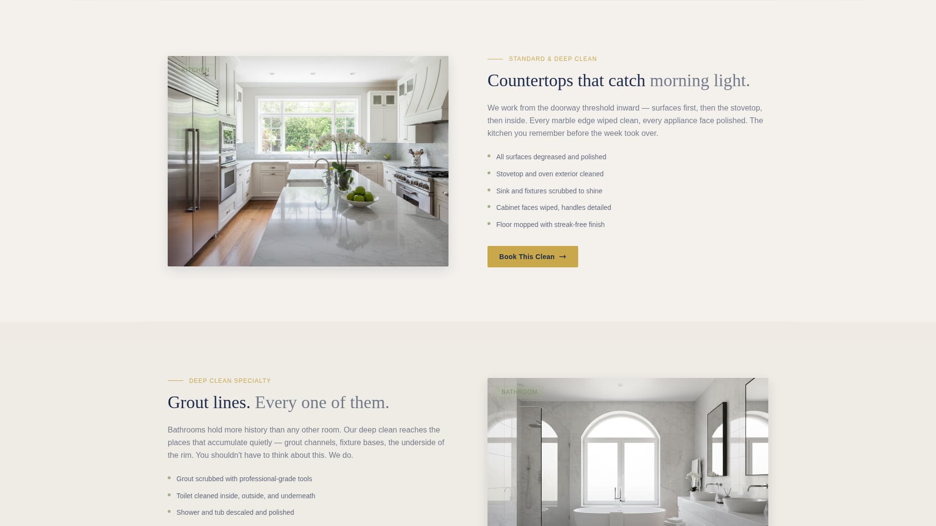 Gleam - Trusted Residential Landing Page Template