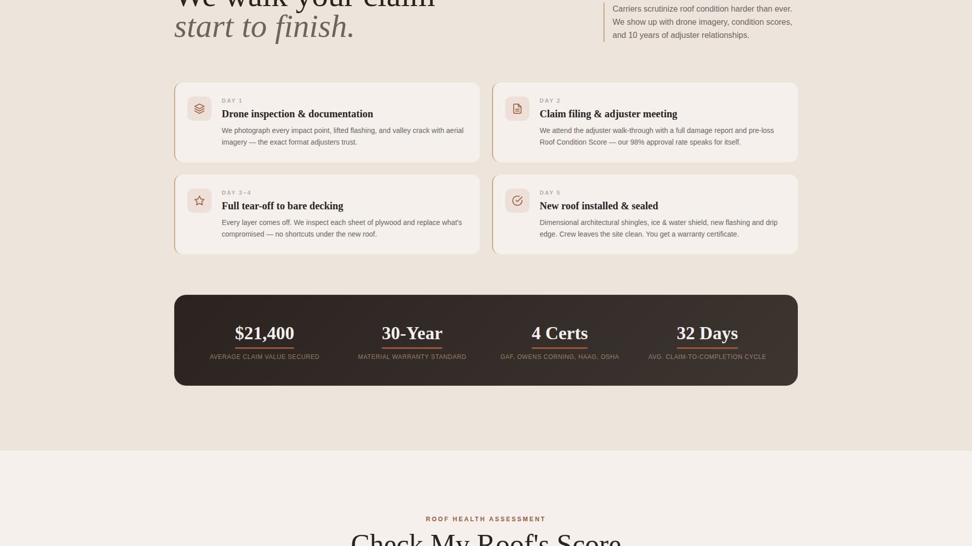 Residential Roof Repair Trust-Building Website Template