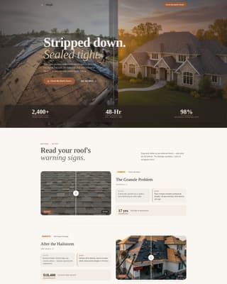 Residential Roof Repair Trust-Building Website Template