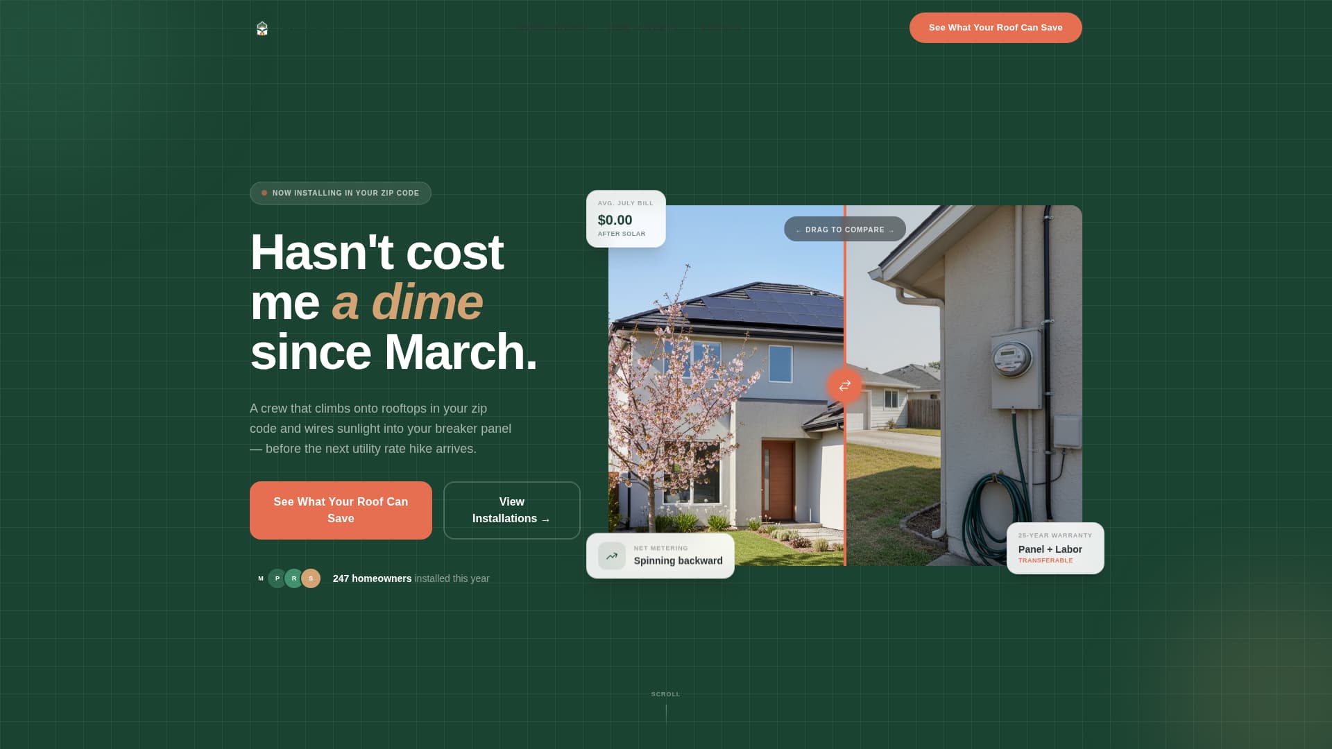 Solarroof - Trusted Residential Landing Page Template