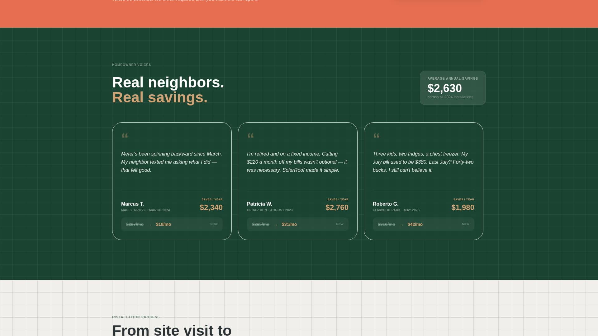 Solarroof - Trusted Residential Landing Page Template