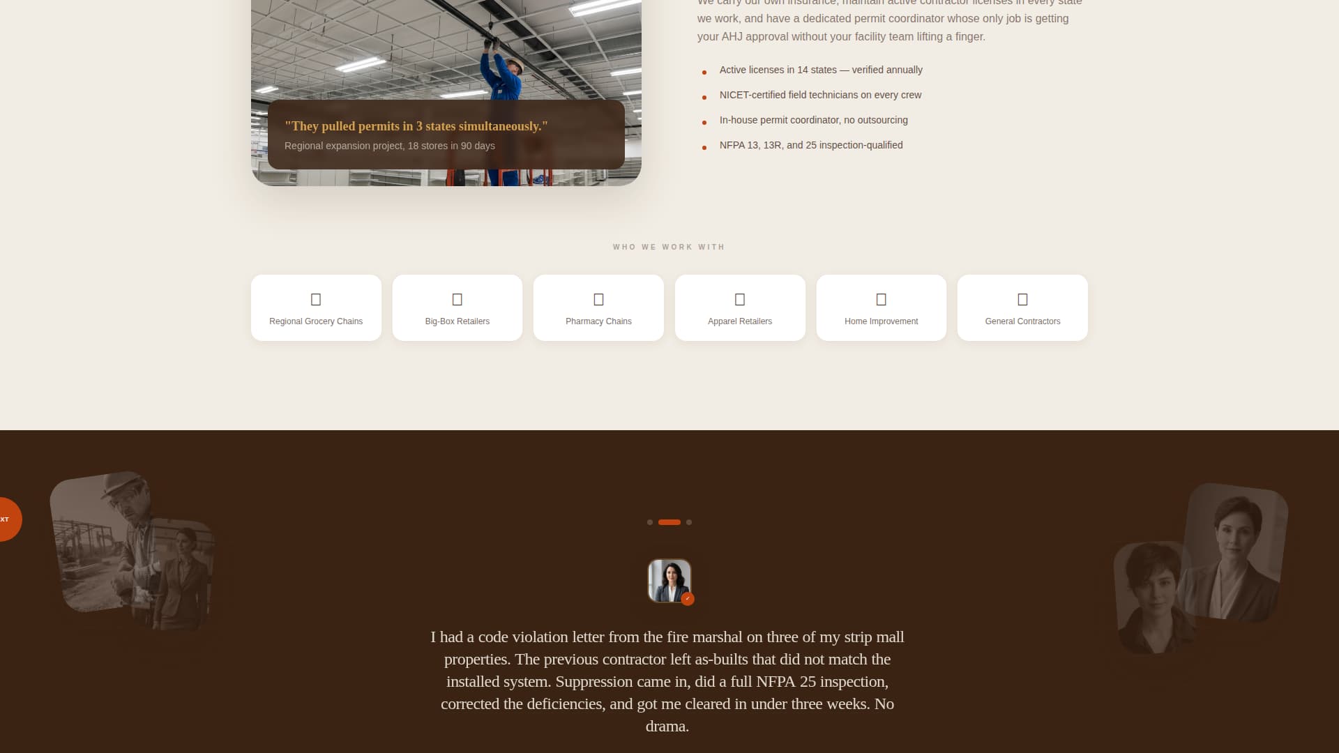 Extinguish — Certified Fire Safety Landing Page Template