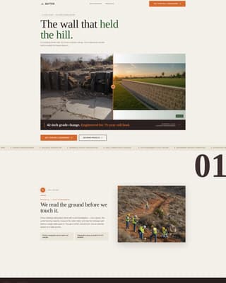 Batter - Engineered Retaining Wall Landing Page Template