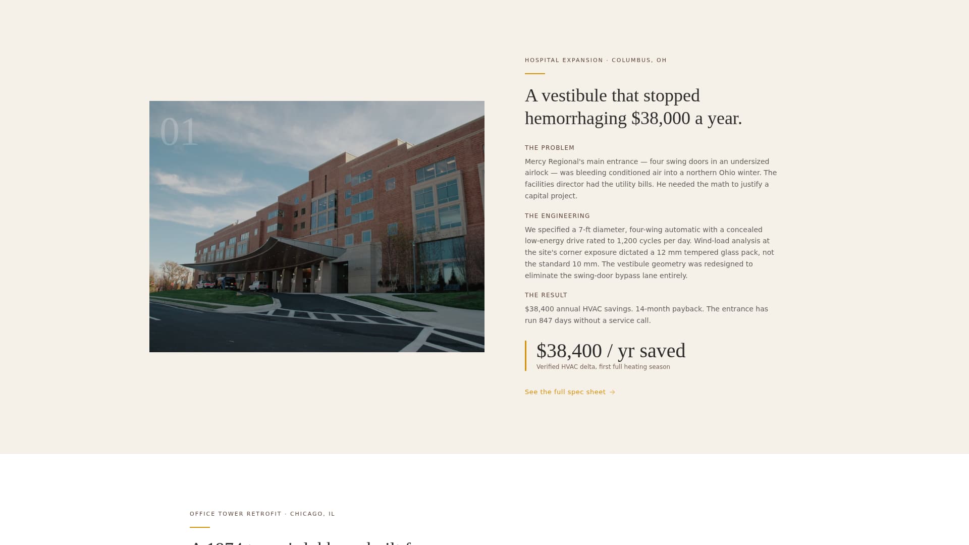 Turnstile - Precision Revolving Door Landing Page Template