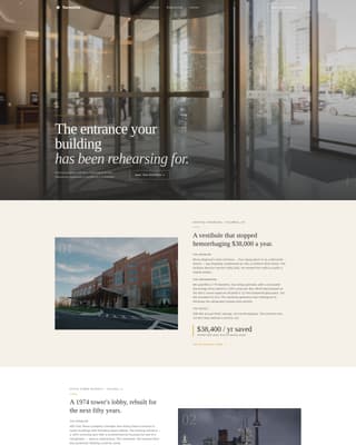 Turnstile - Precision Revolving Door Landing Page Template
