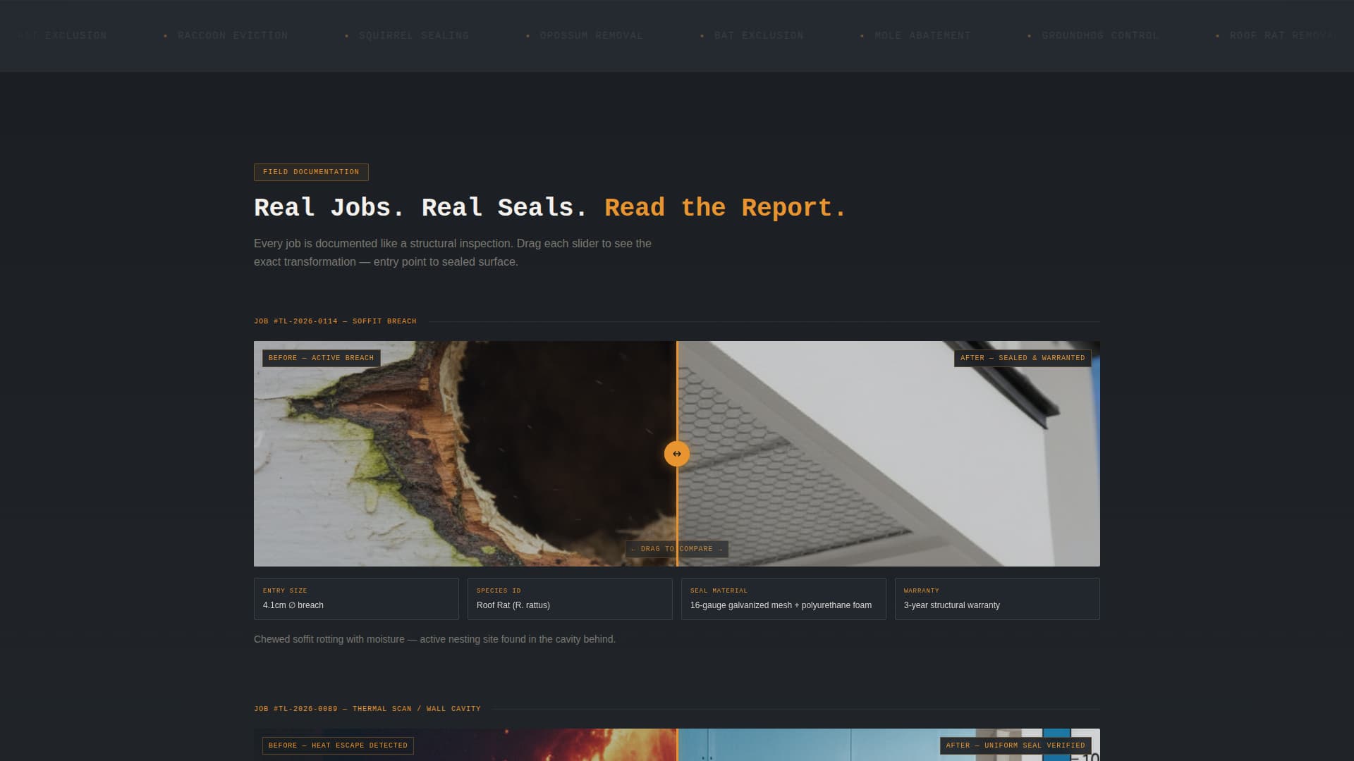 Rodent & Wildlife Removal Website Template