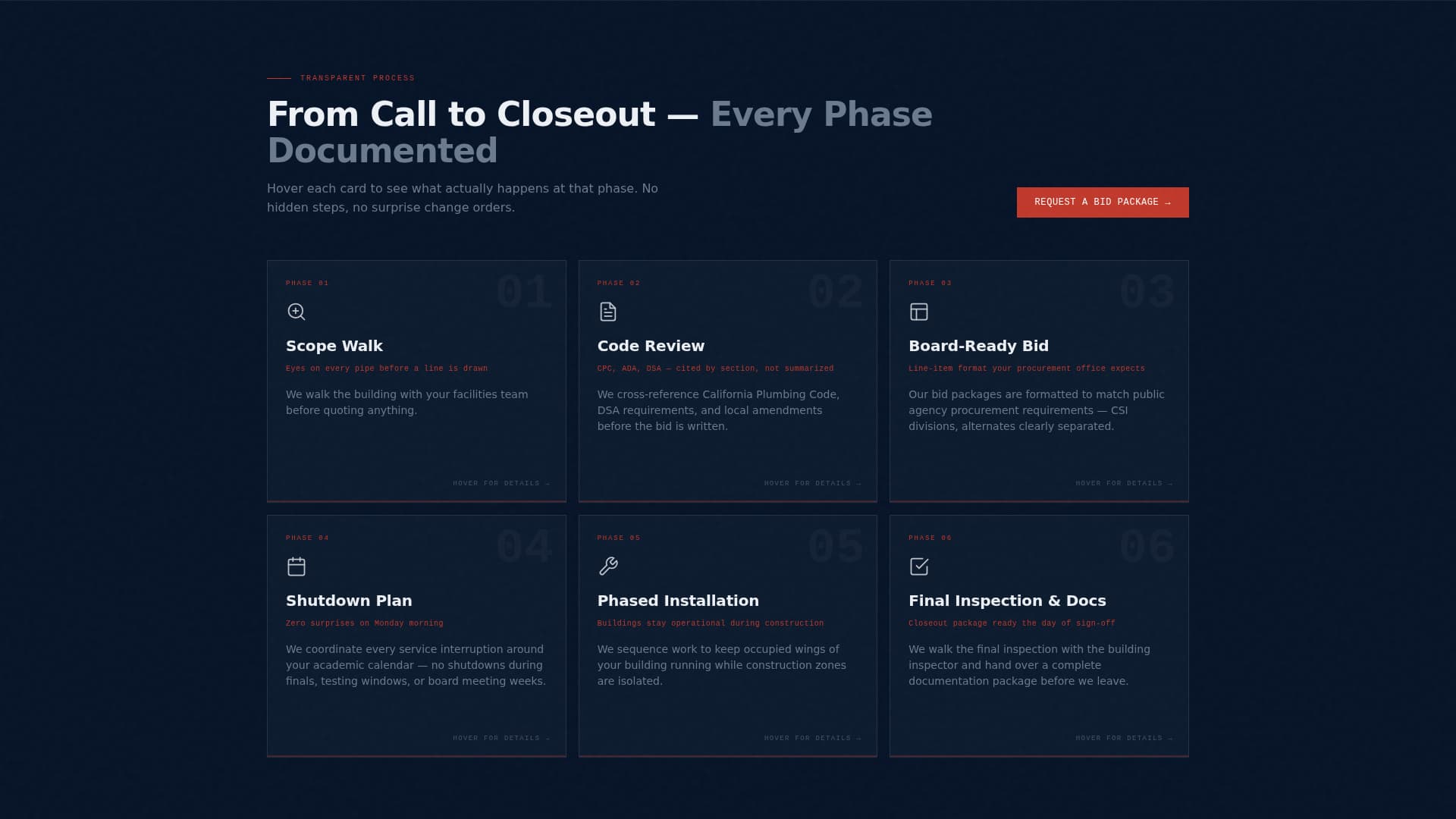 Mainline - Trusted Campus Plumbing Landing Page Template