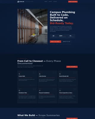 Mainline - Trusted Campus Plumbing Landing Page Template