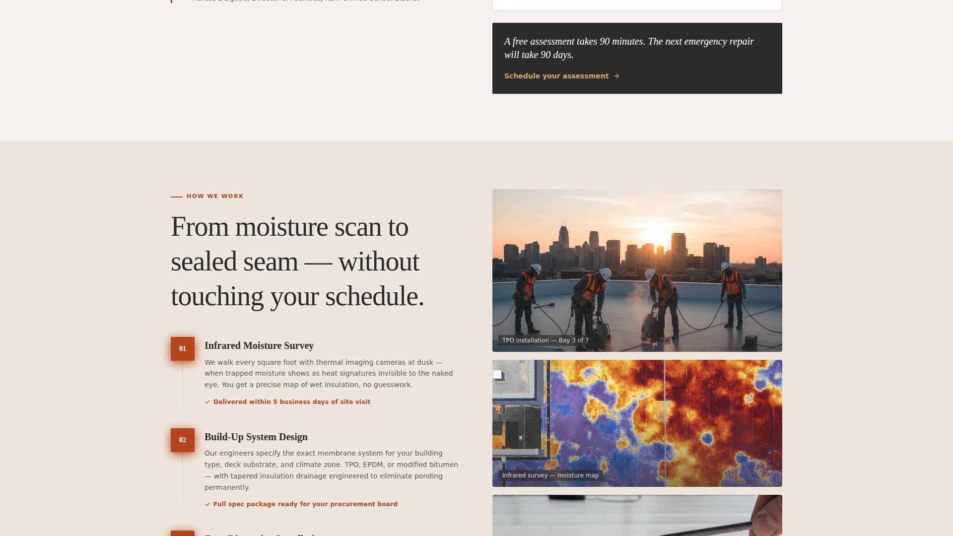 Ridgeline - Proven School Roofing Landing Page Template