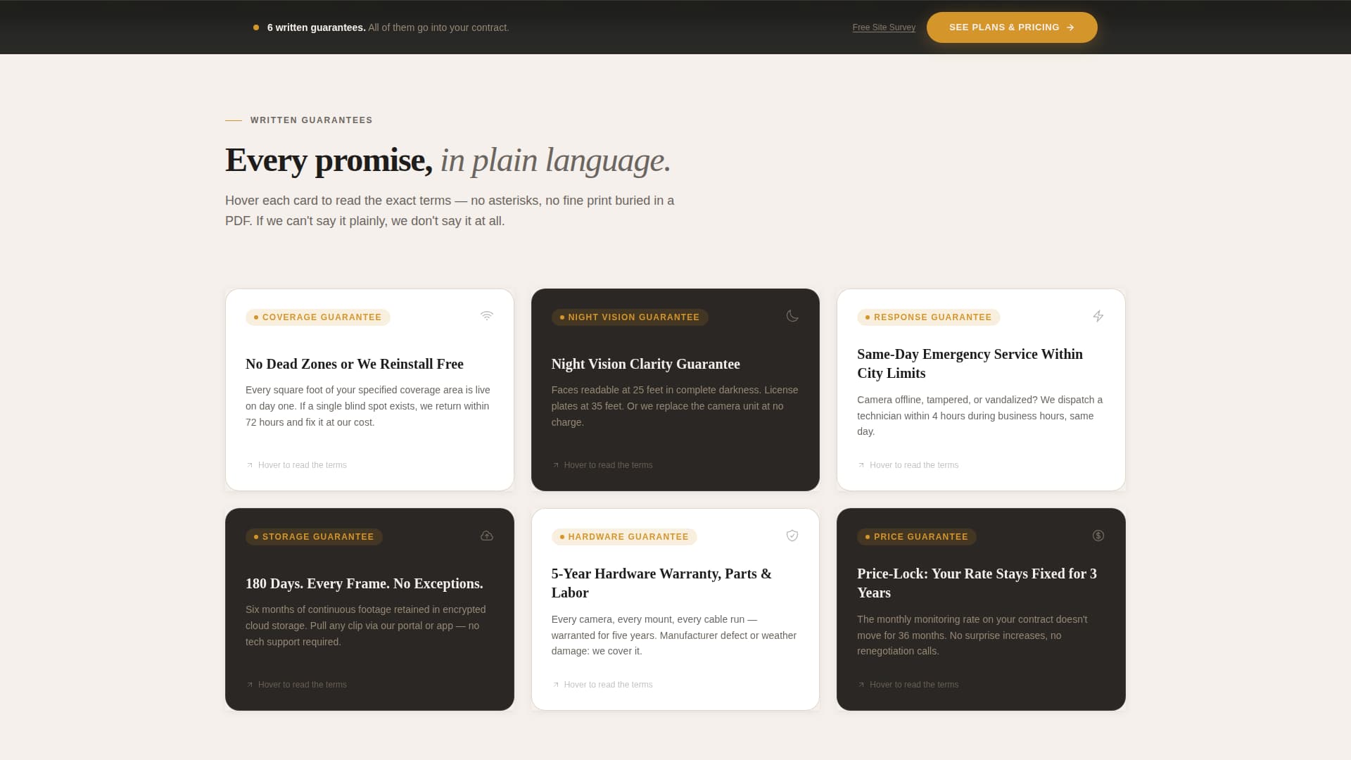 Vigil - Ironclad Security Landing Page Template