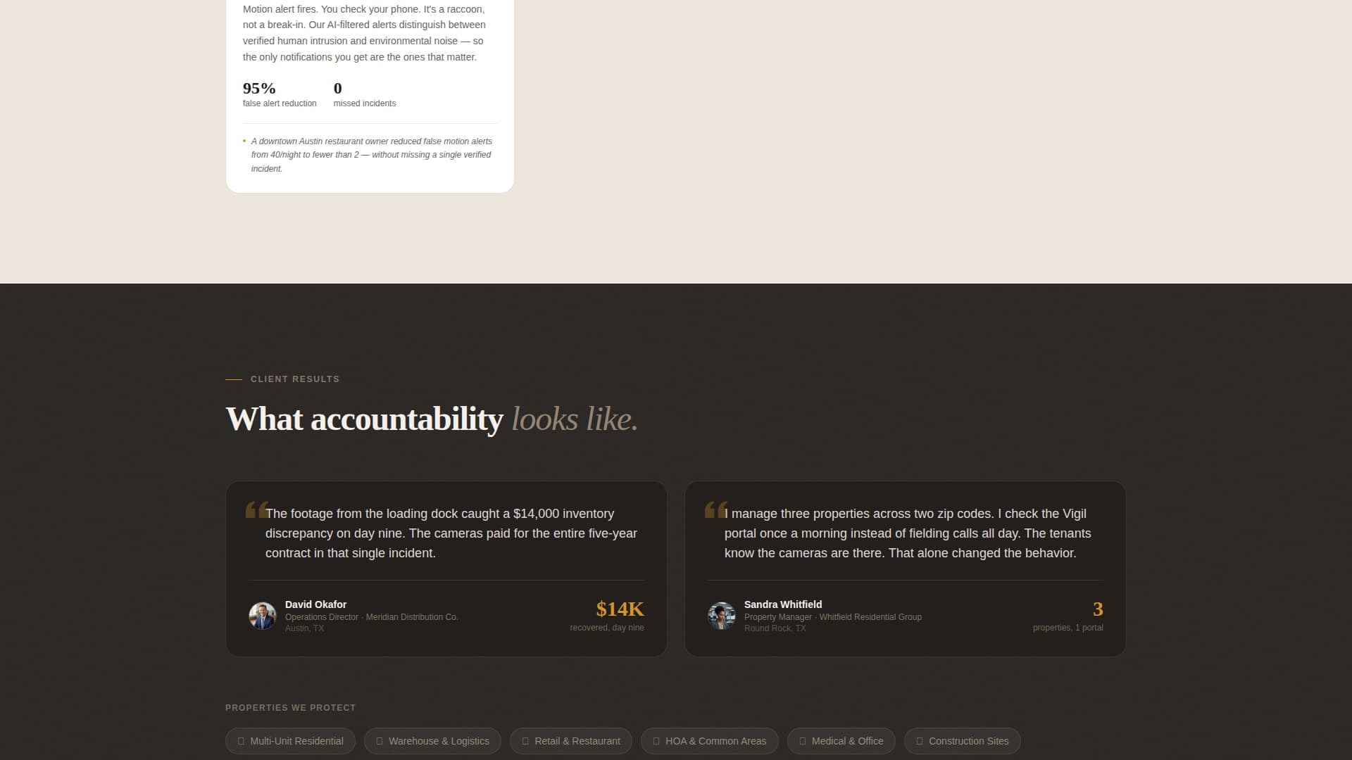 Vigil - Ironclad Security Landing Page Template